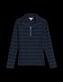 Marks & Spencer "Cotton Rich Striped Ribbed Half Zip Top"